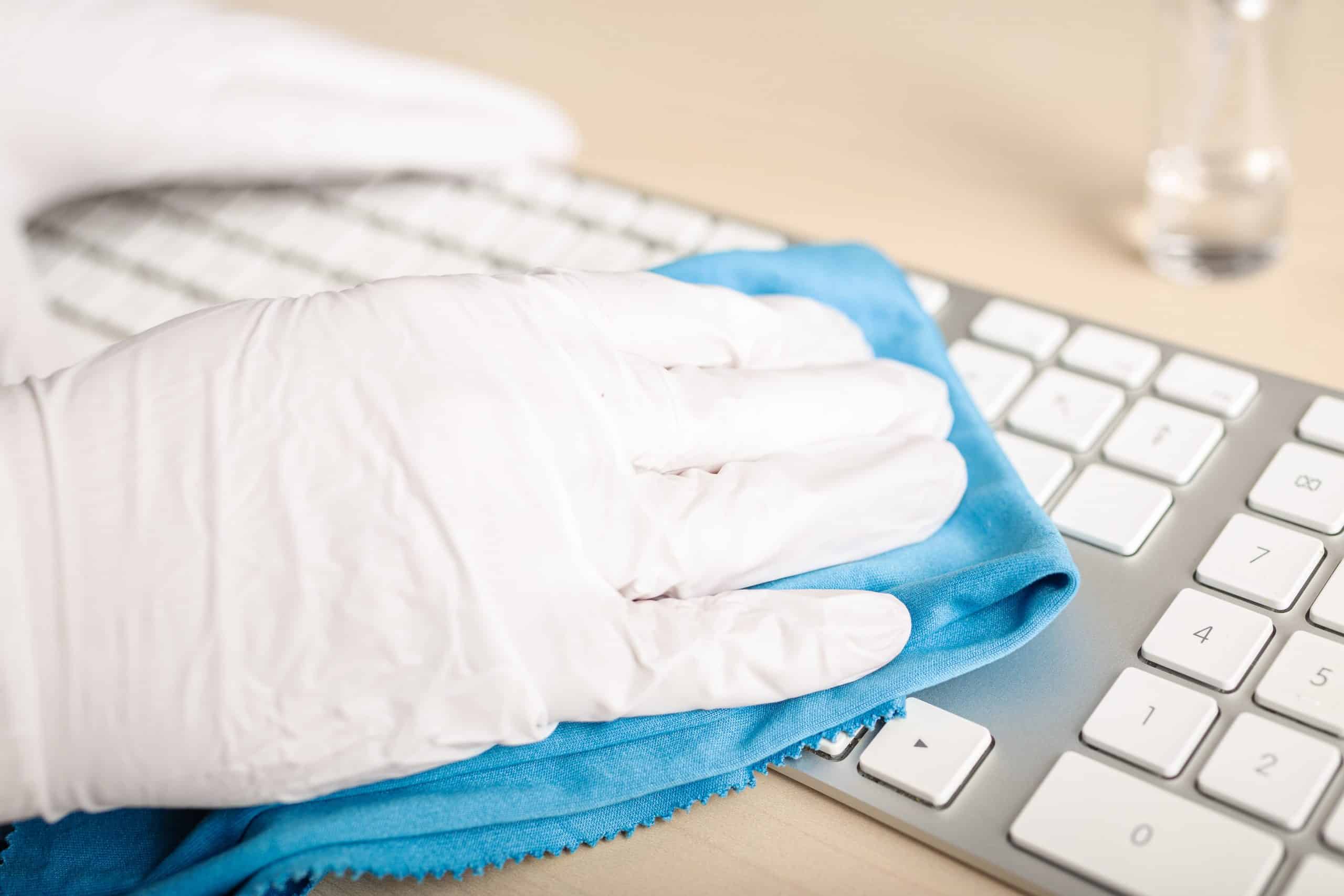 Décontamination d'un clavier covid19