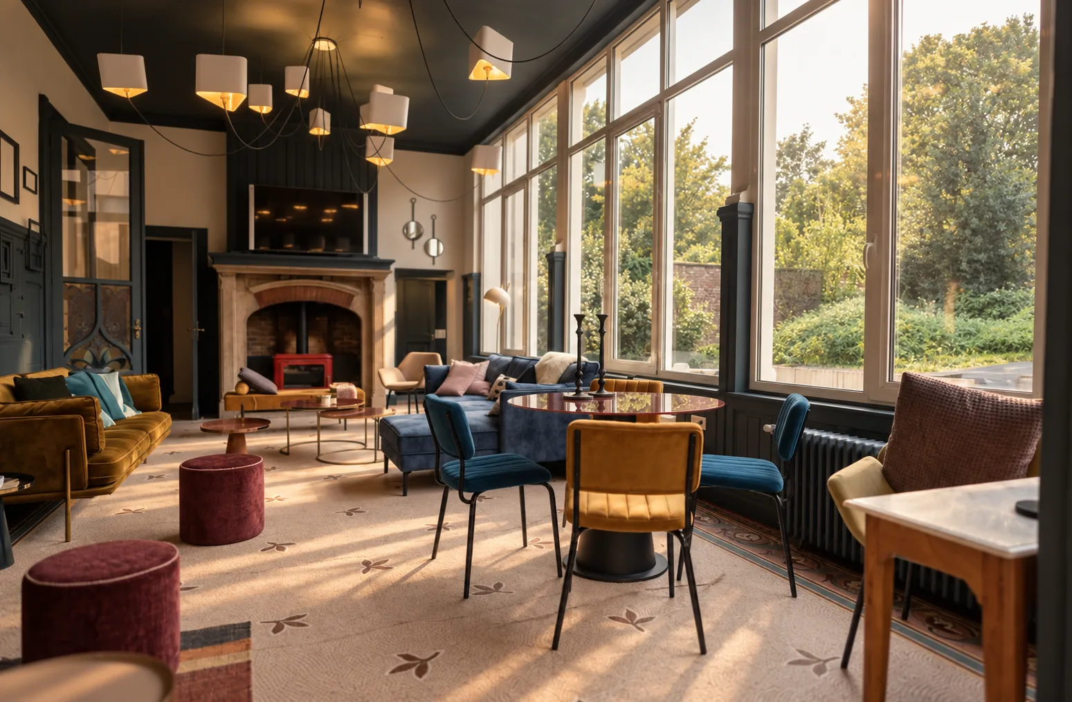 Salon commun d’un coliving