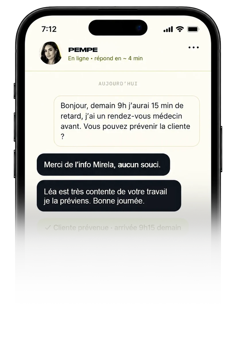 Leon : messagerie d'équipe sur mobile